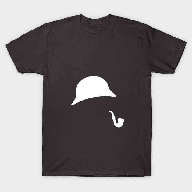 Minimalist Sherlock Holmes - Pipe - T-Shirt | TeePublic